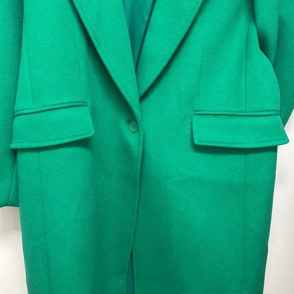 Maje Brand New Wool Coat, E.U Size : 42 or U.S size : XL . Beautiful green coat - Picture 9 of 10